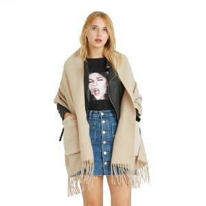  Women Winter Faux Fur Pocket Scarf