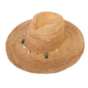 Joker pure natural Lafite handmade Panama hat personality shell outdoor sunshade straw hat