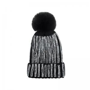 Rhinestones Knit Beanie 