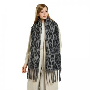  Women Woven Leopard Scarf 